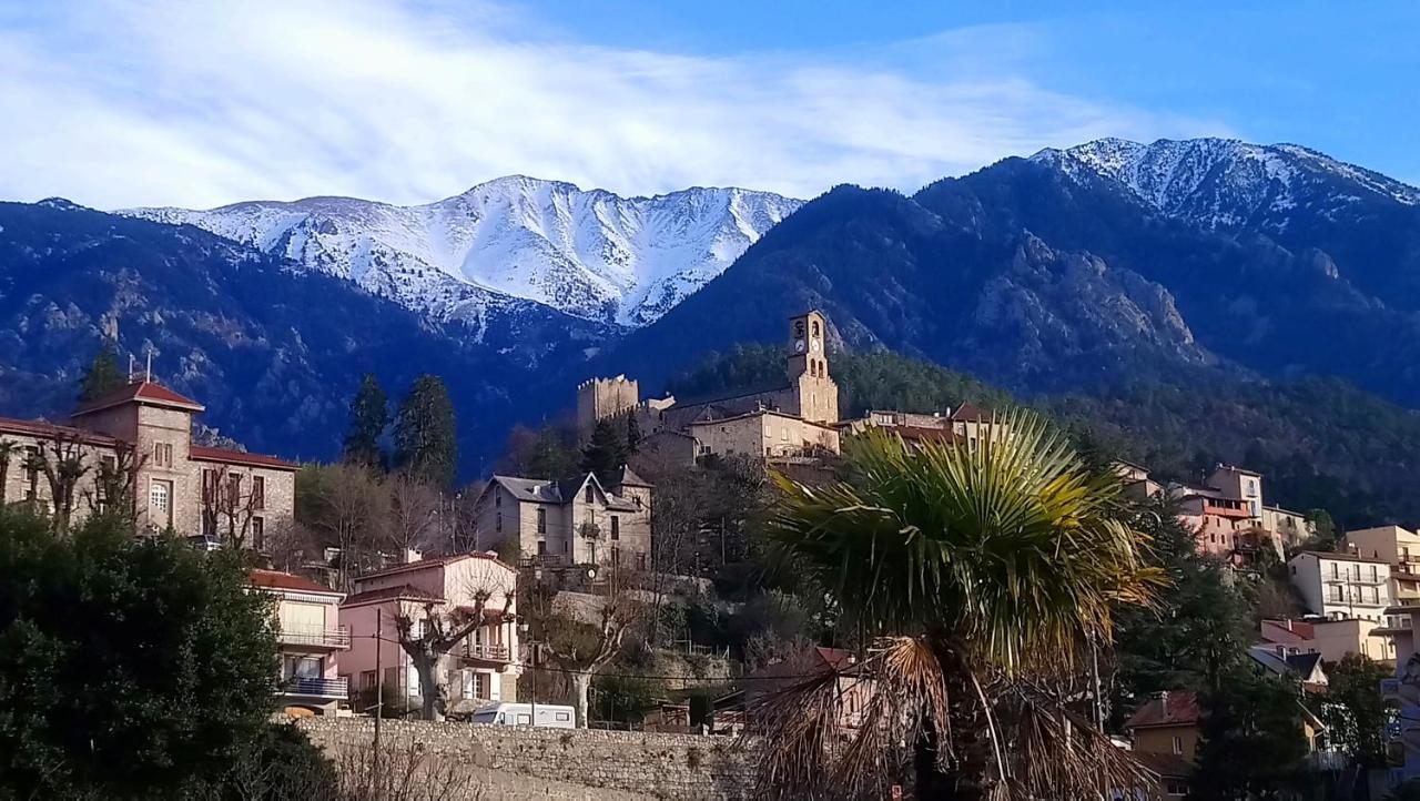 F2 de 45 m2 avec jardin au rdc dans villa chiens OK à 5 min à pied des Thermes de Vernet-les-Bains, location de samedi à samedi Extérieur photo